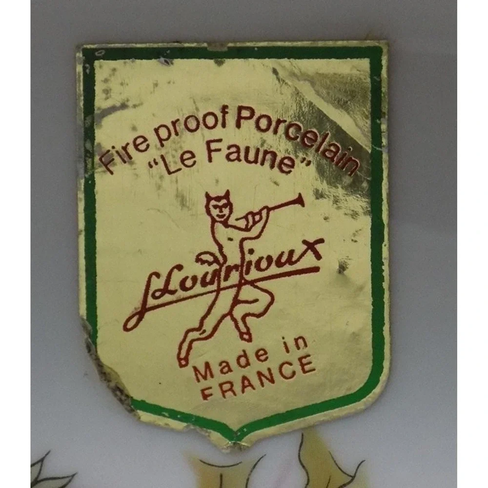 Le Faune Baking Dish Louis Lourioux France Unused Mushrooms Discontinued Vtg